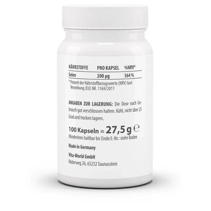 selen 200µg kapsule, vita world, 100 kom. - slika 2