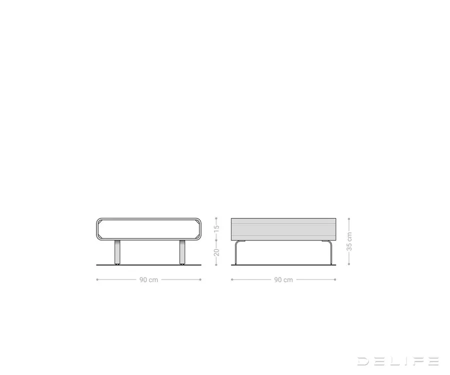 klub stolić anaya 90x90cm, materijal: bagrem - slika 7