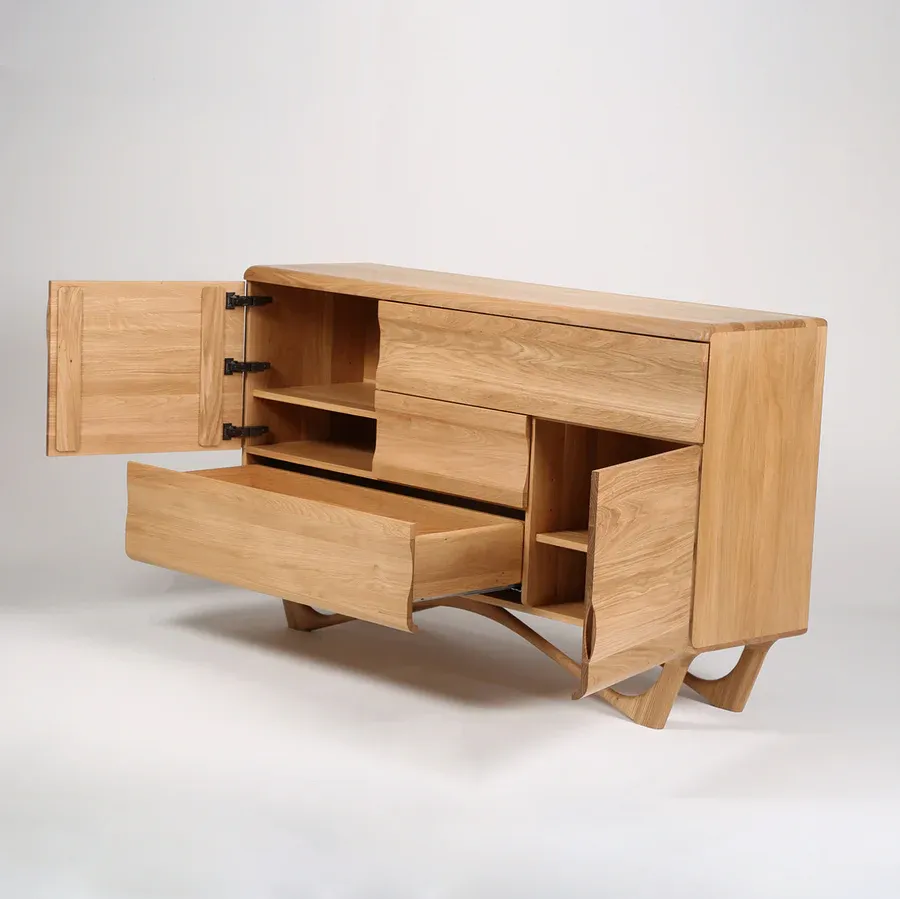 komoda antoni alto 160x96cm, materijal: puno drvo hrast - slika 8