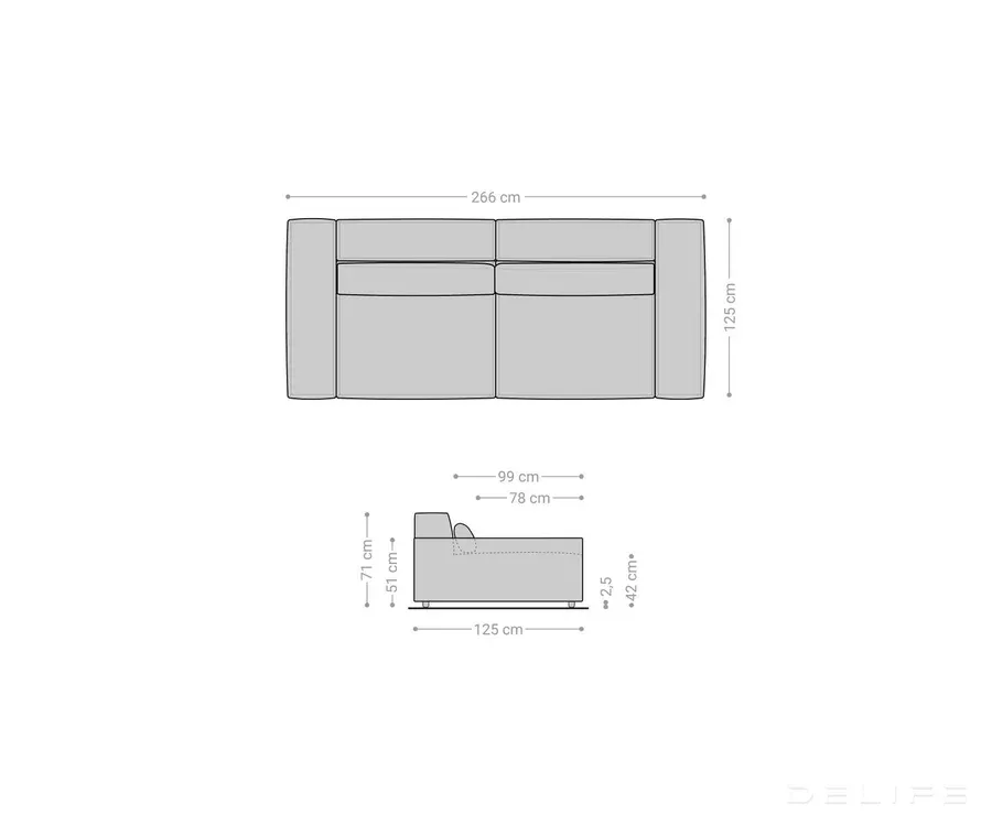 sofa sirpio xl 270x130cm, materijal: mikrofibra - slika 7