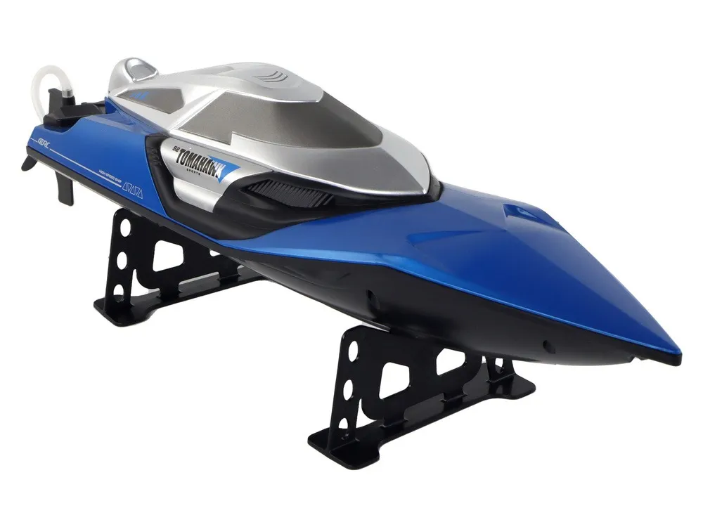 motorboat r/c 2.4g lights 30 km/h blue - slika 5