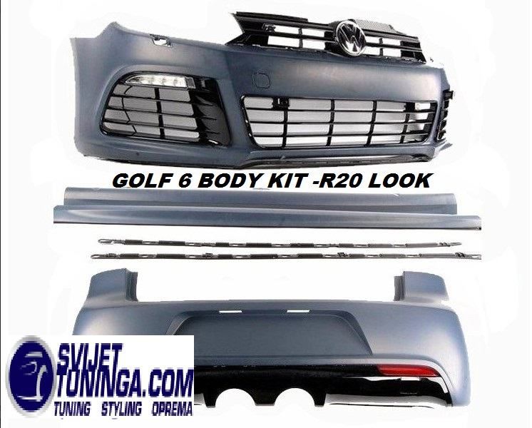 body kit za vw golf polo scirocco-tiguan - gti/r20/r32/r/ izgled - slika 3