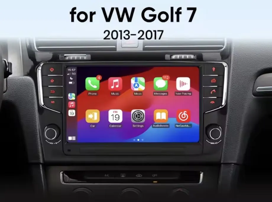 vw golf mk 7 original radio ekran 2din multimedija carplay kamera wifi - slika 14