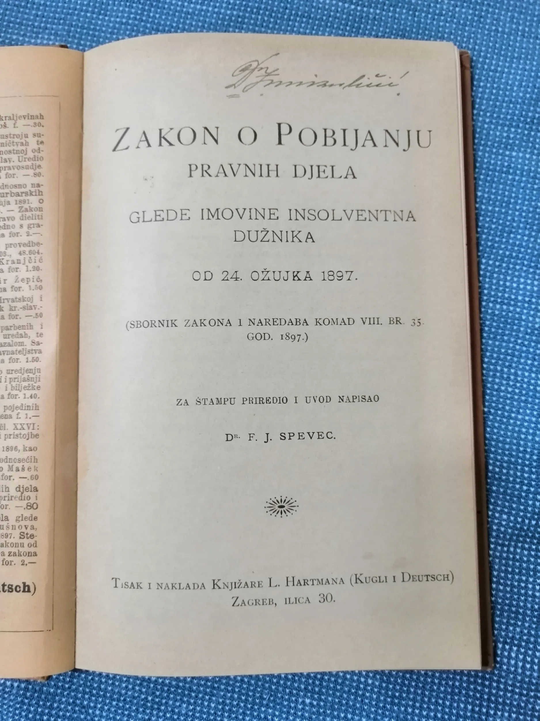 f. j. spevec – zakon o pobijanju pravnih djela - slika 2