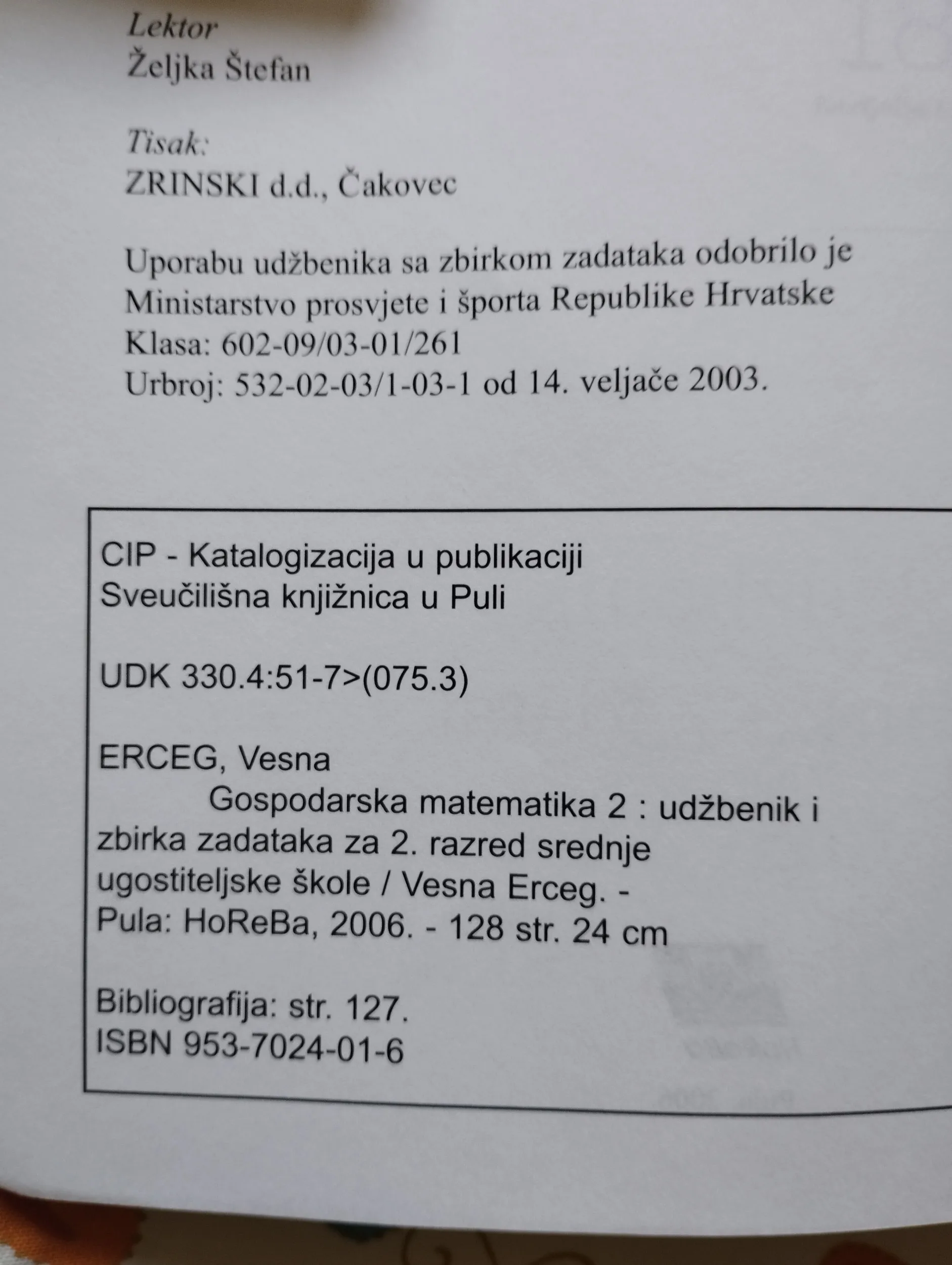 vesna erceg - gospodarska matematika 2 - slika 2