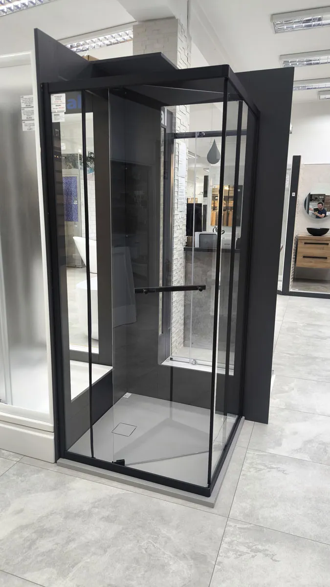 99923 tuš kabina 6056 clear black 90x90 355,00 € akcija -20%=284,00€ - slika 2