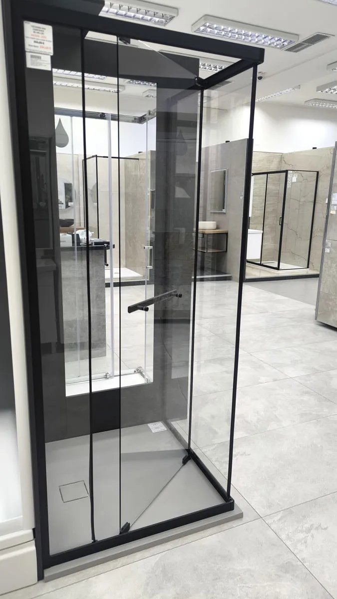 99923 tuš kabina 6056 clear black 90x90 355,00 € akcija -20%=284,00€ - slika 3