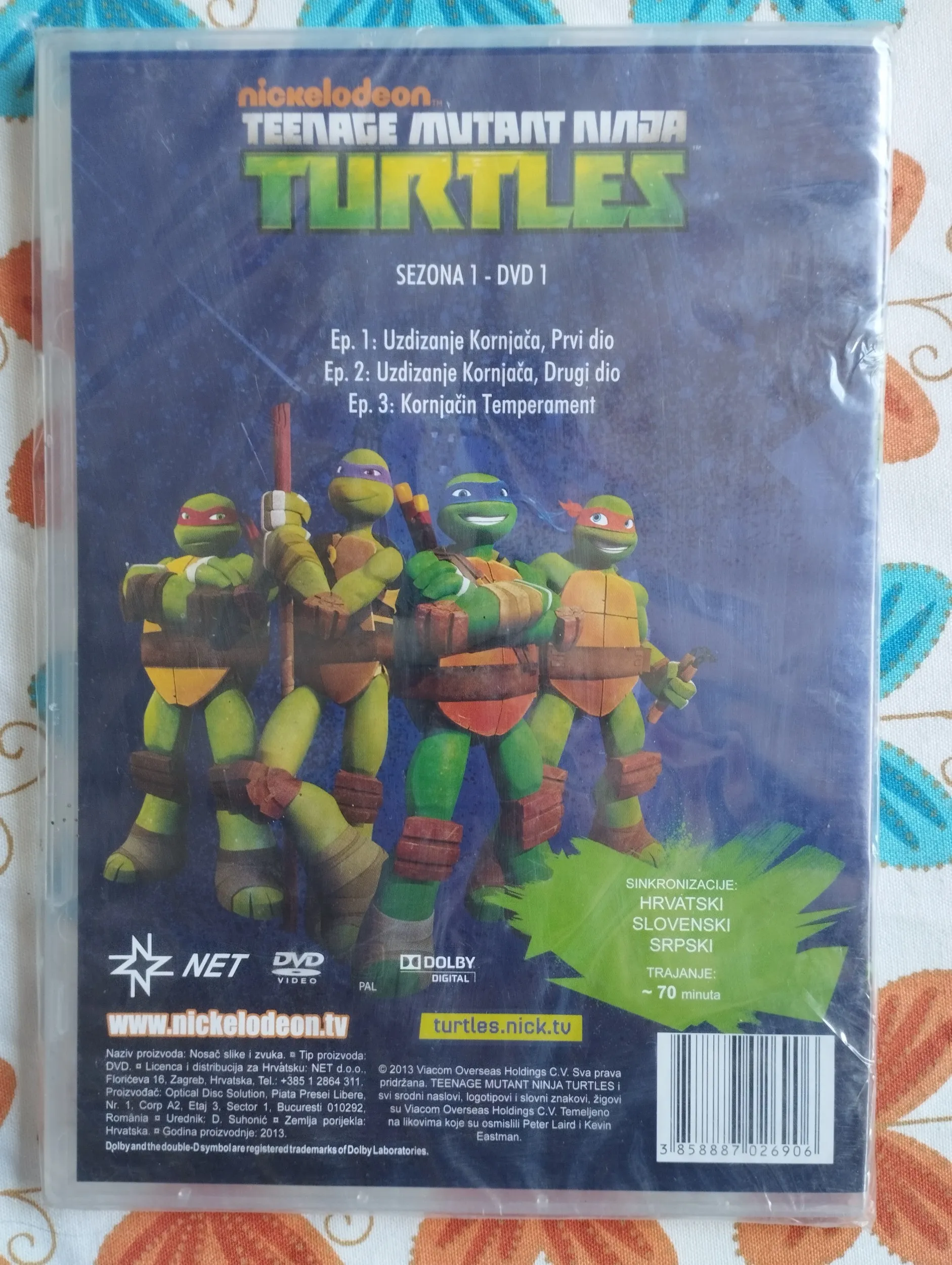 ninja turtles / ninja kornjače sezona 1 dvd 1 novo - slika 2