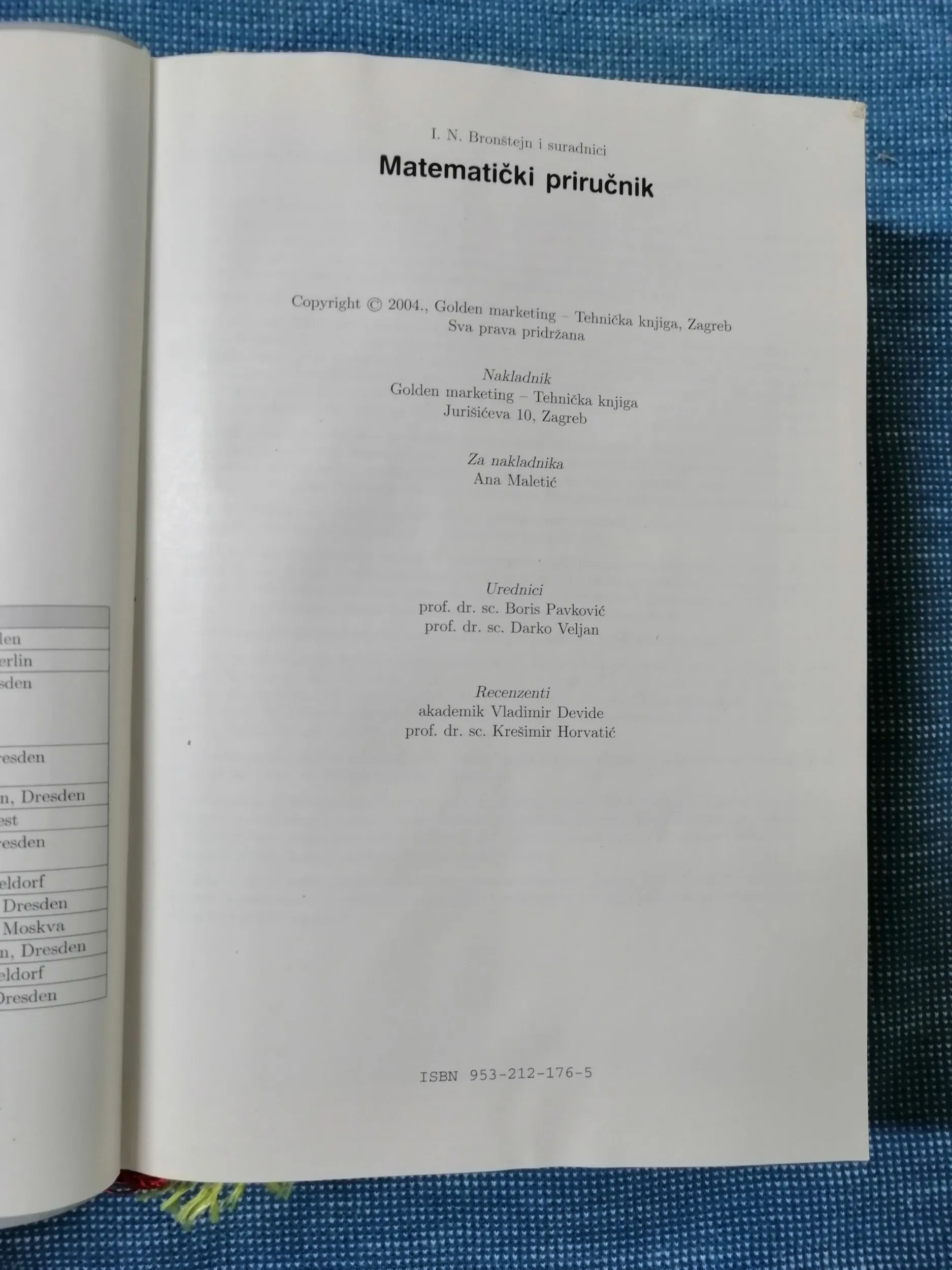 bronštejn – semendjajev i dr. – matematički priručnik - slika 4