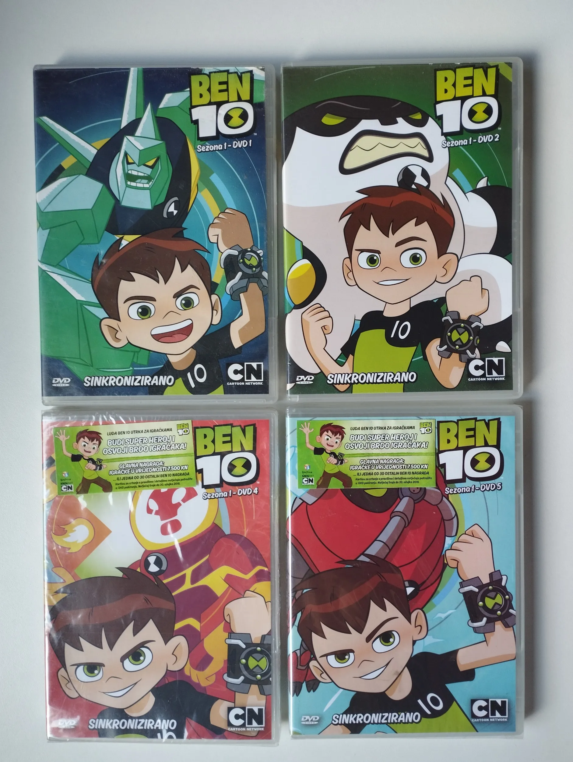 Ben 10 - Sezona 1 DVD 1,2,4,5 NOVO - Samobor