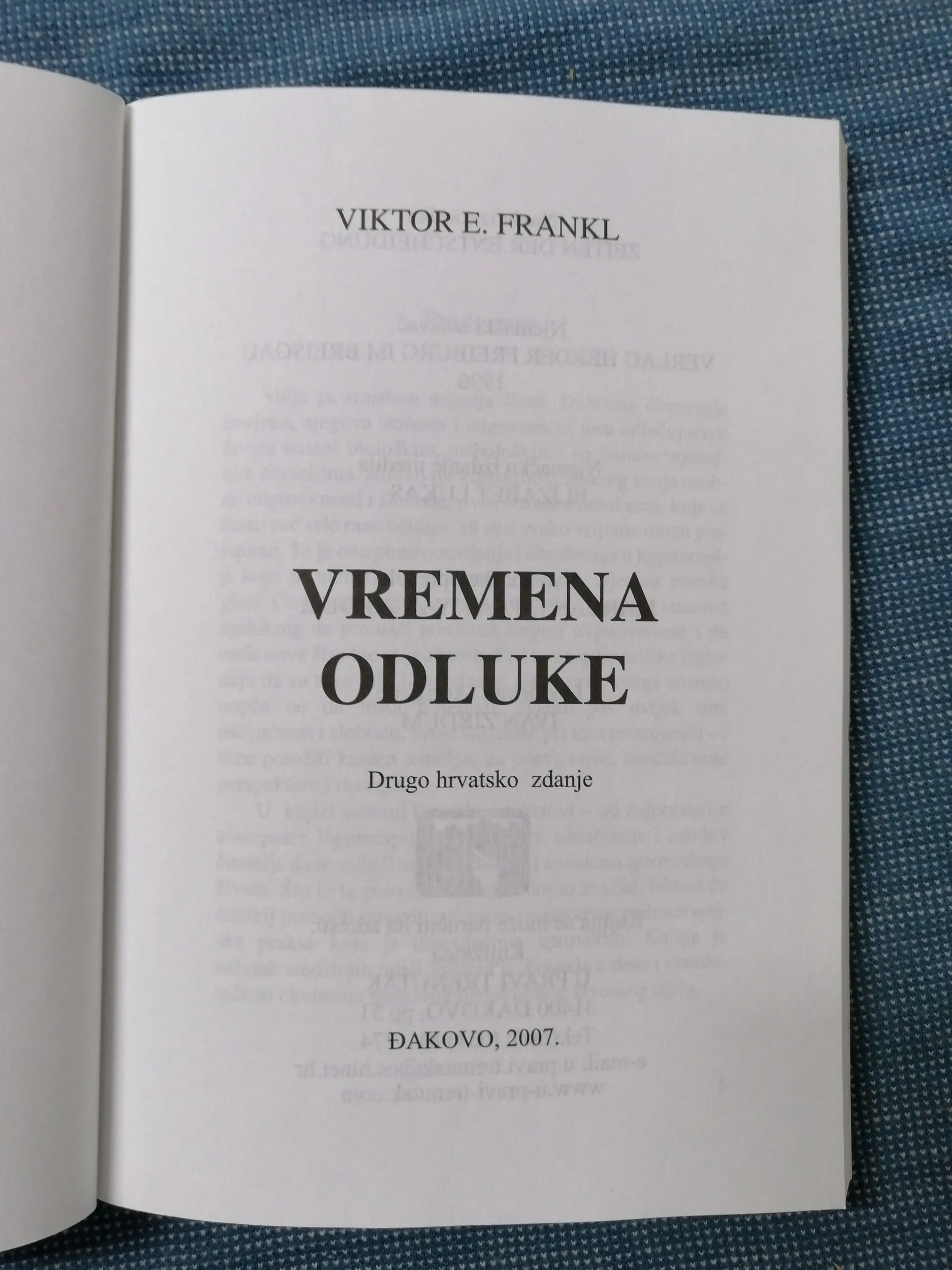 viktor e. frankl – vremena odluke - slika 2