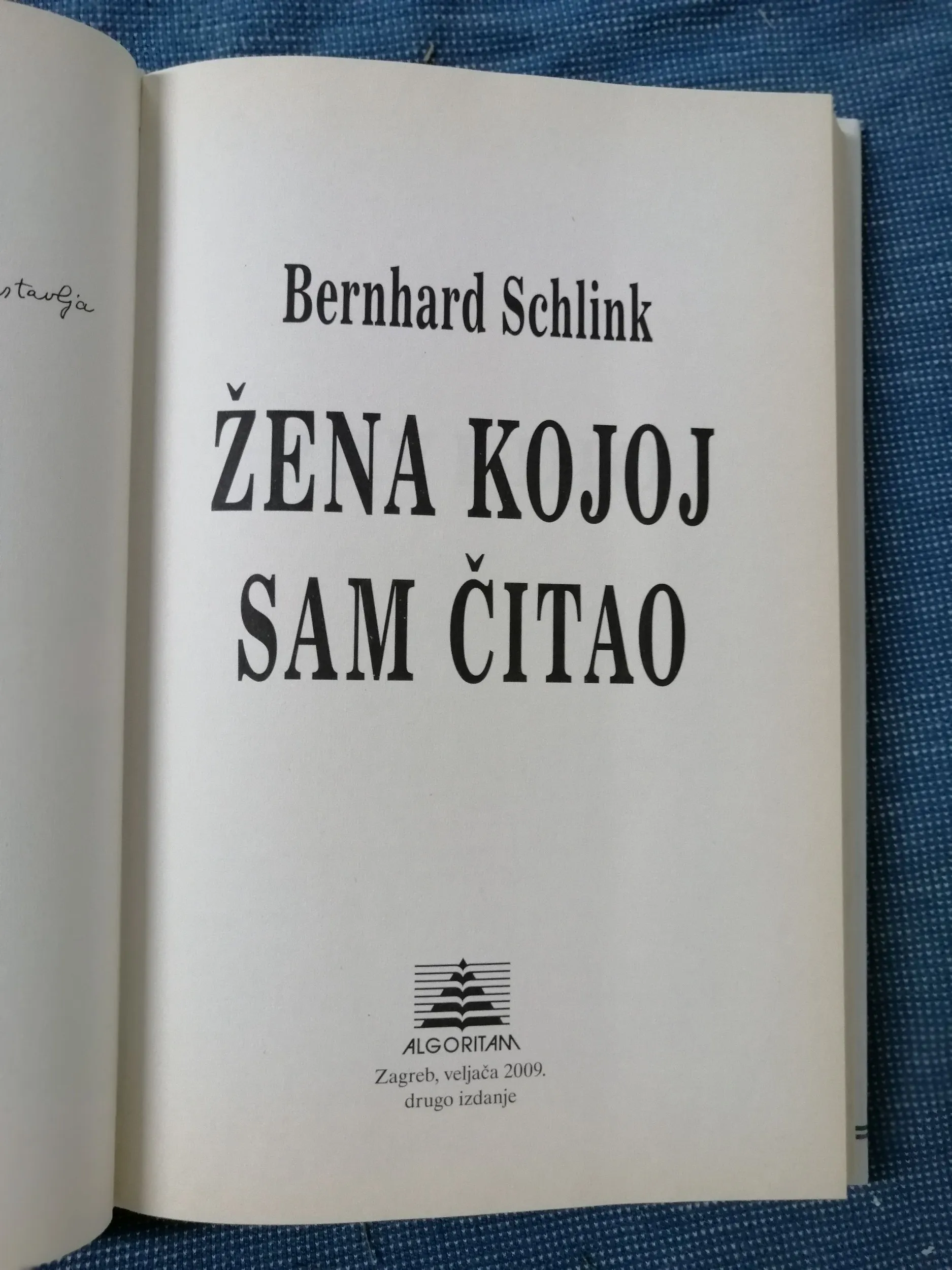bernhard schlink – žena kojoj sam čitao - slika 2