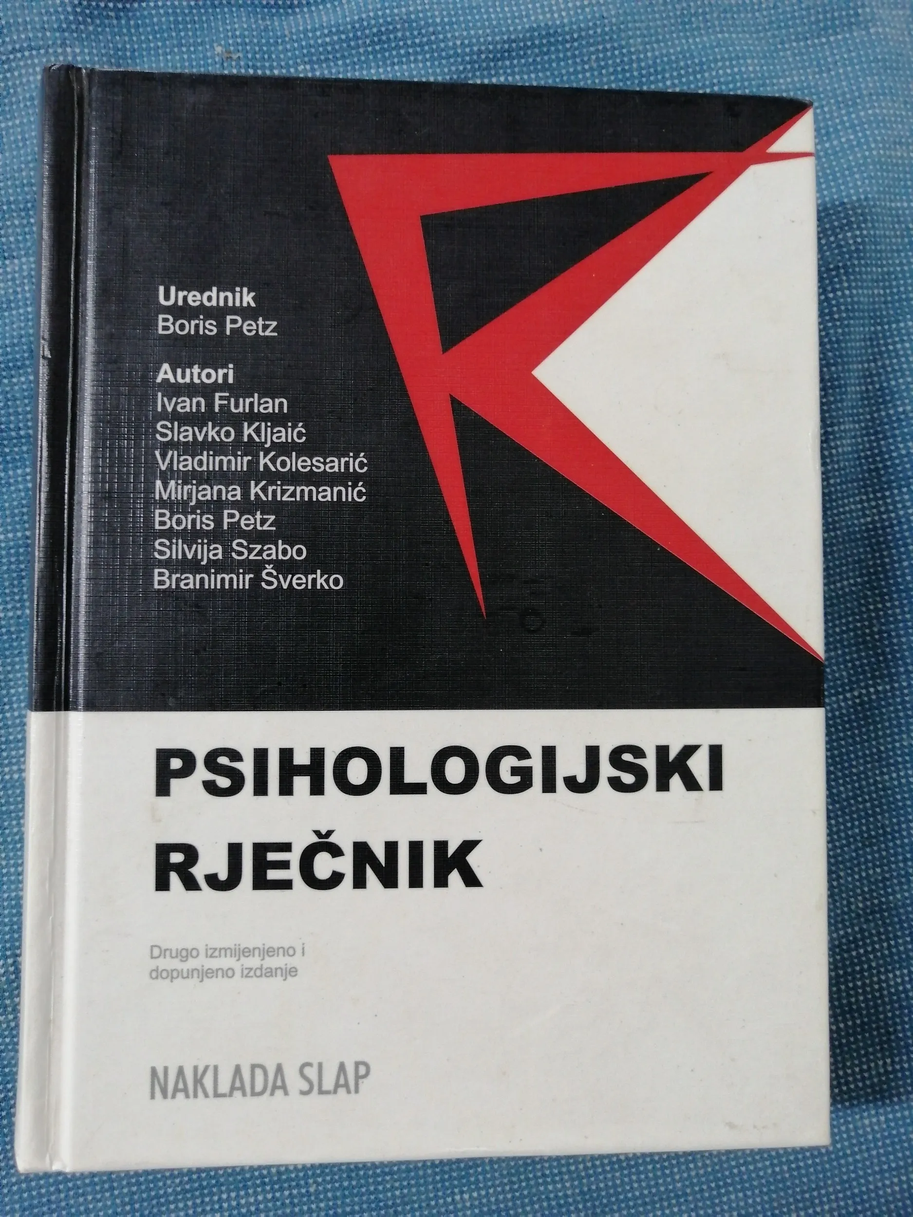 Boris Petz (ur.) ¬– Psihologijski rječnik, Nakladnik: Naklada Slap, Za - Zagreb