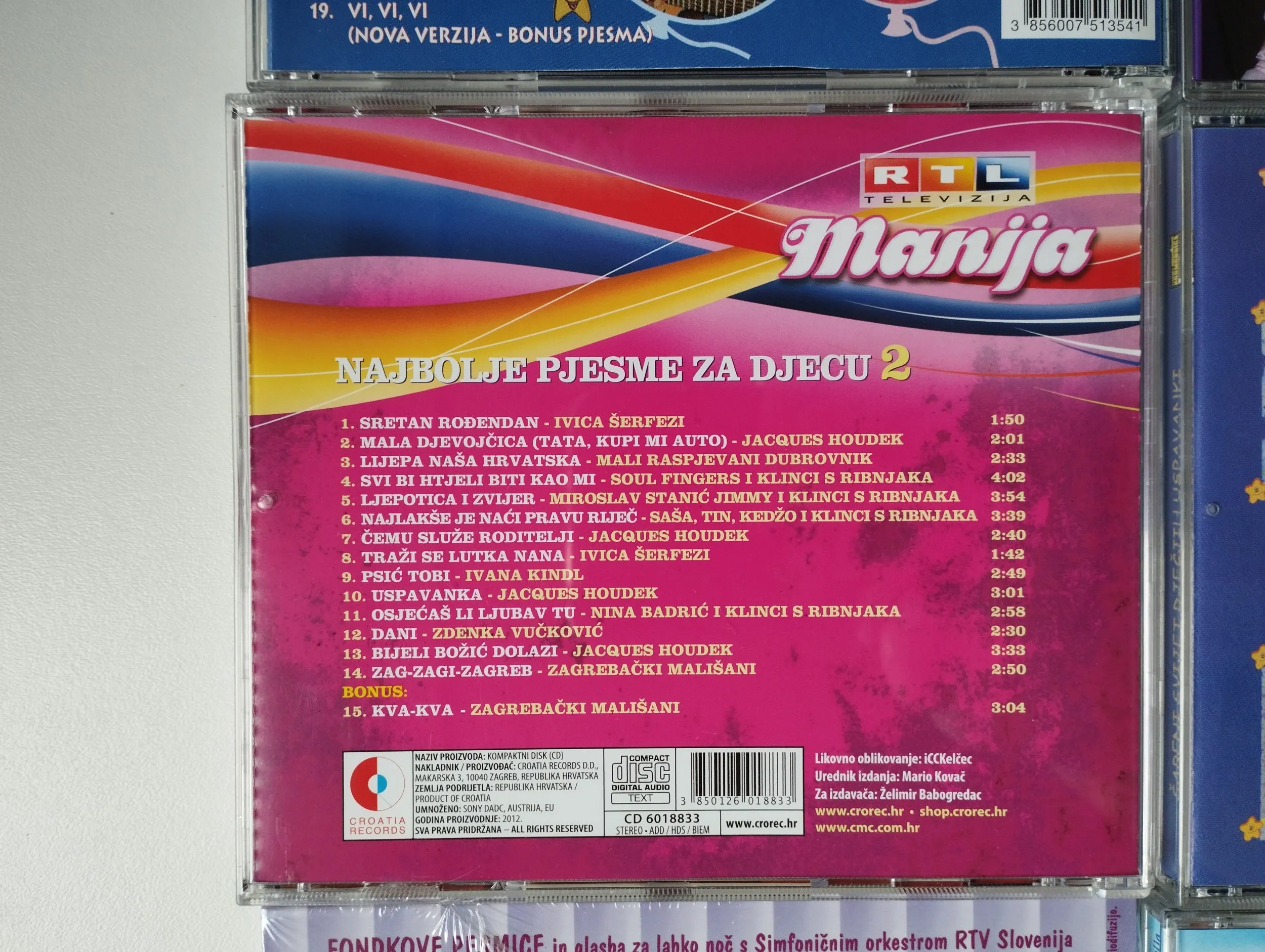 lot od 8 cda sa pjesmicama za djecu - slika 6