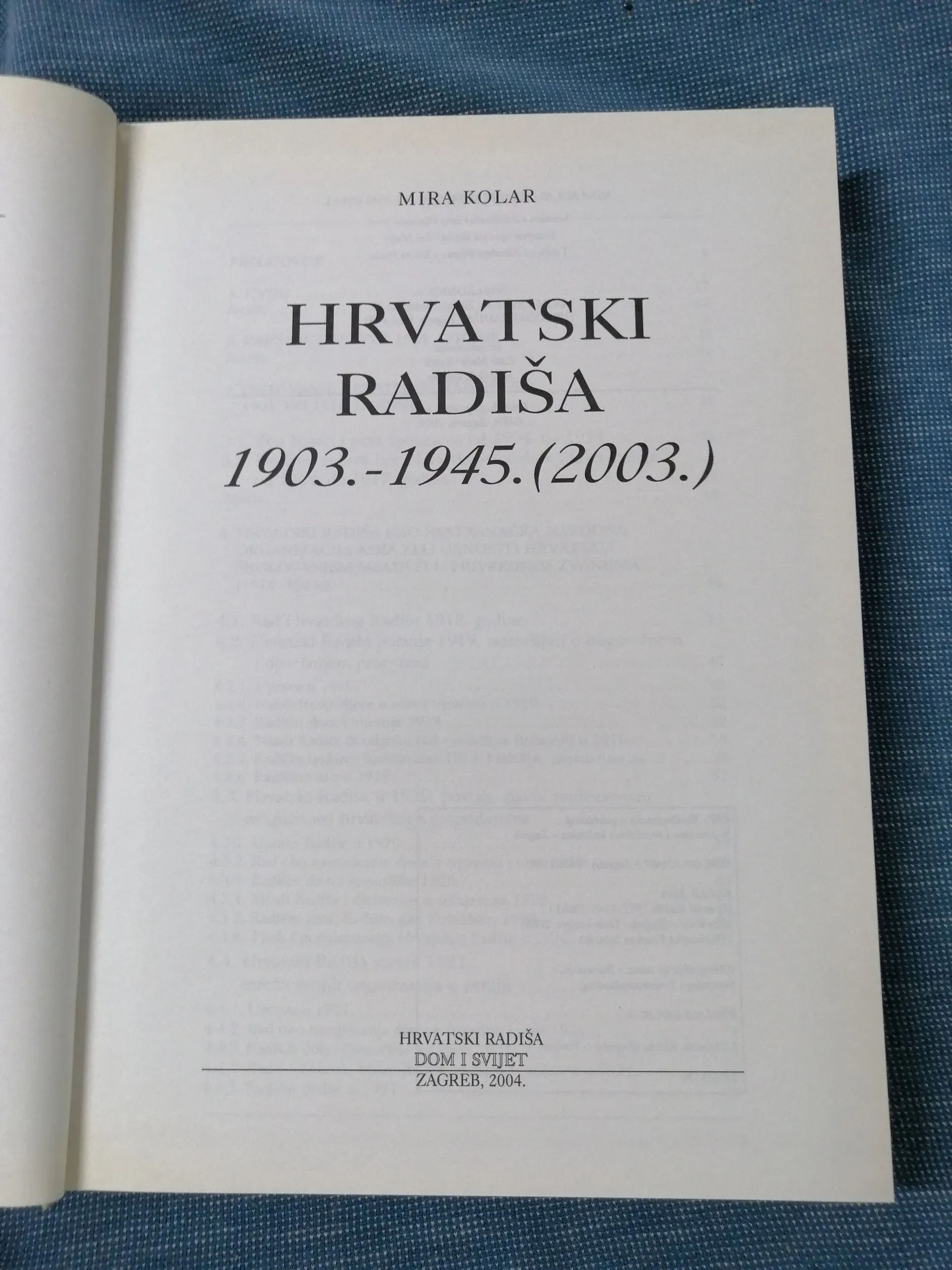 mira kolar – hrvatski radiša 1903.-1945. (2003) - slika 2