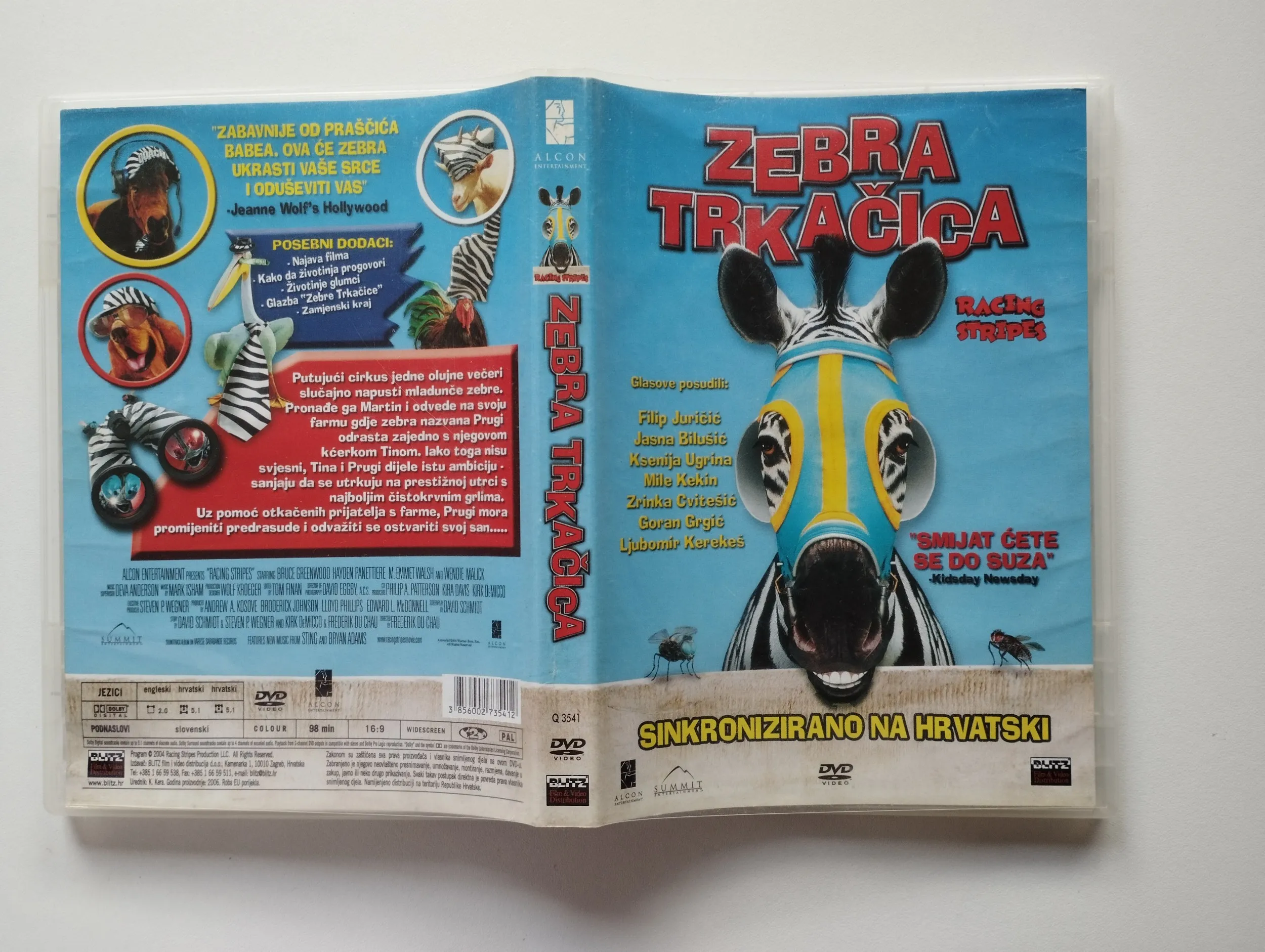 racing stripes / zebra trkačica dvd - slika 1