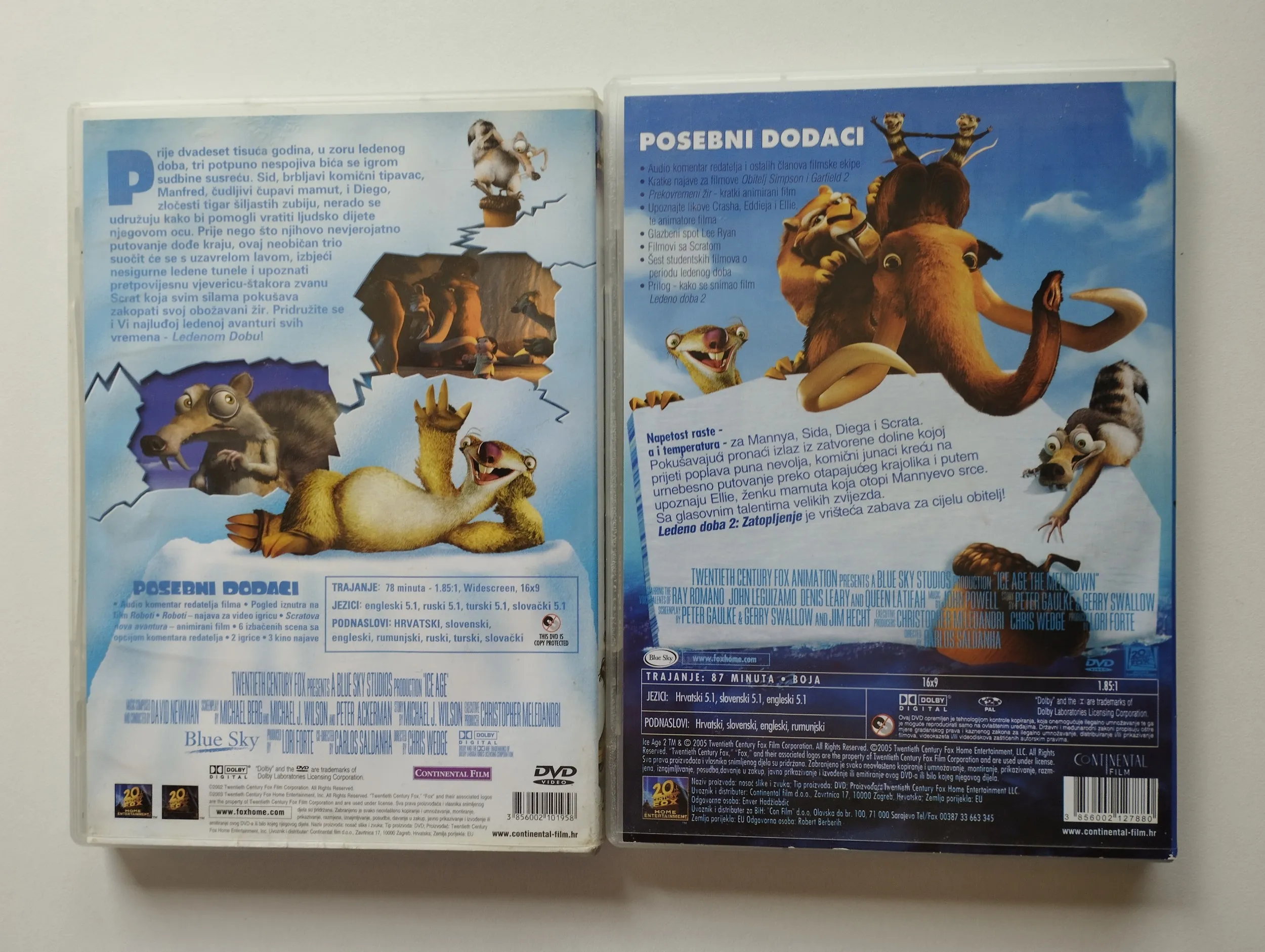 ice age / ledeno doba 1,2 dvd lot - slika 2