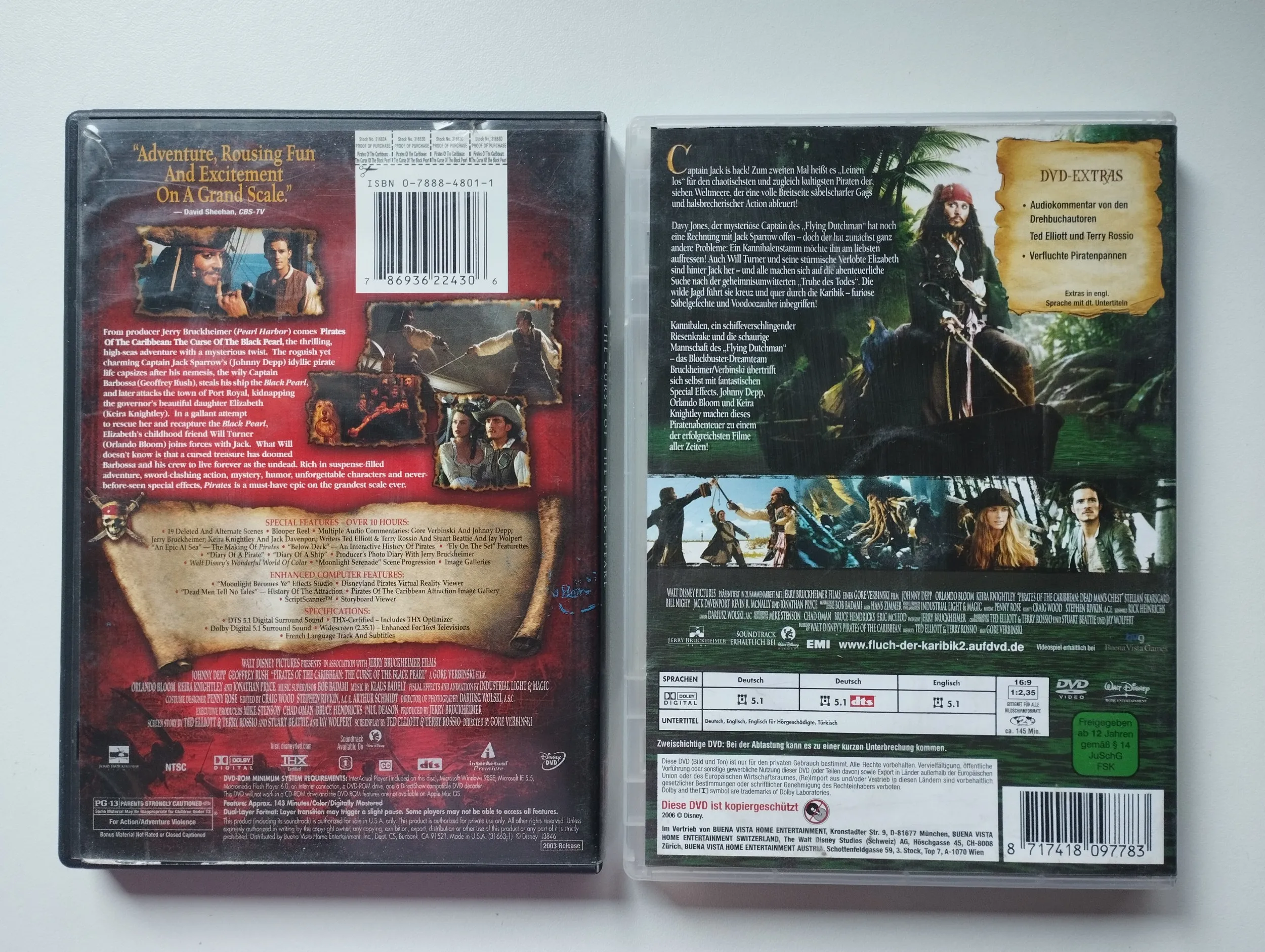 pirati s kariba - prokletstvo crnoga dragulja / mrtvačeva škrinja dvd - slika 2