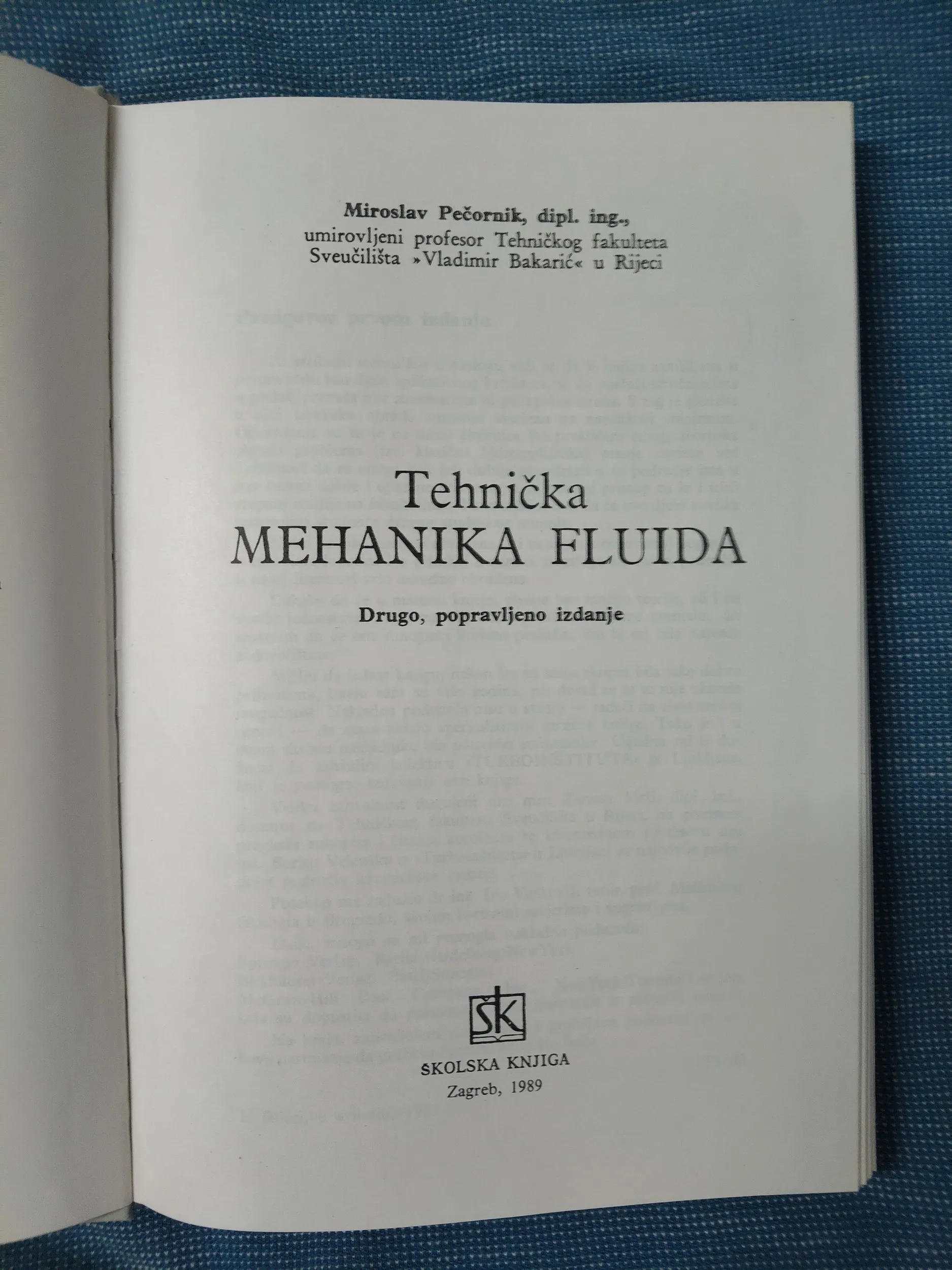 miroslav pečornik – tehnička mehanika fluida - slika 2