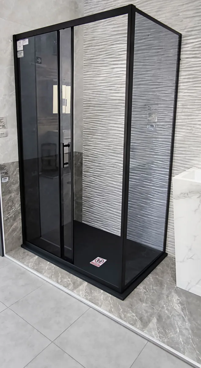 99921 tuš kabina 6038 grey black 80x120 425,00 € akcija -20%=340,00€ - slika 2