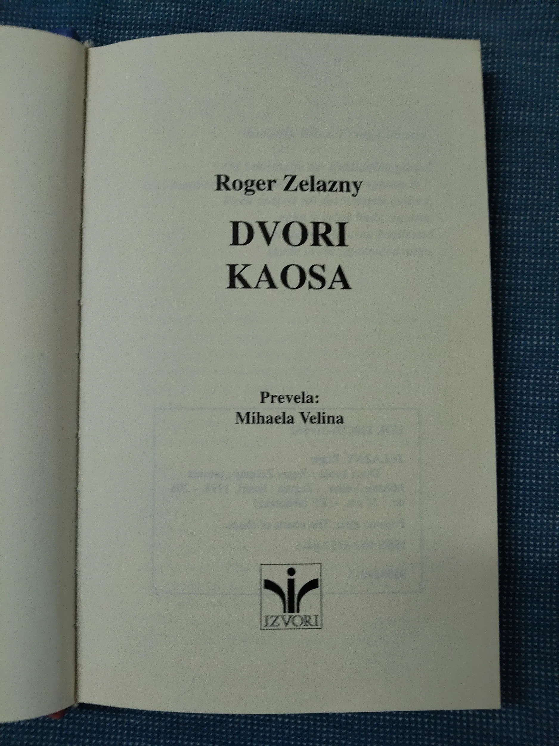 roger zelazny – dvori kaosa - slika 2