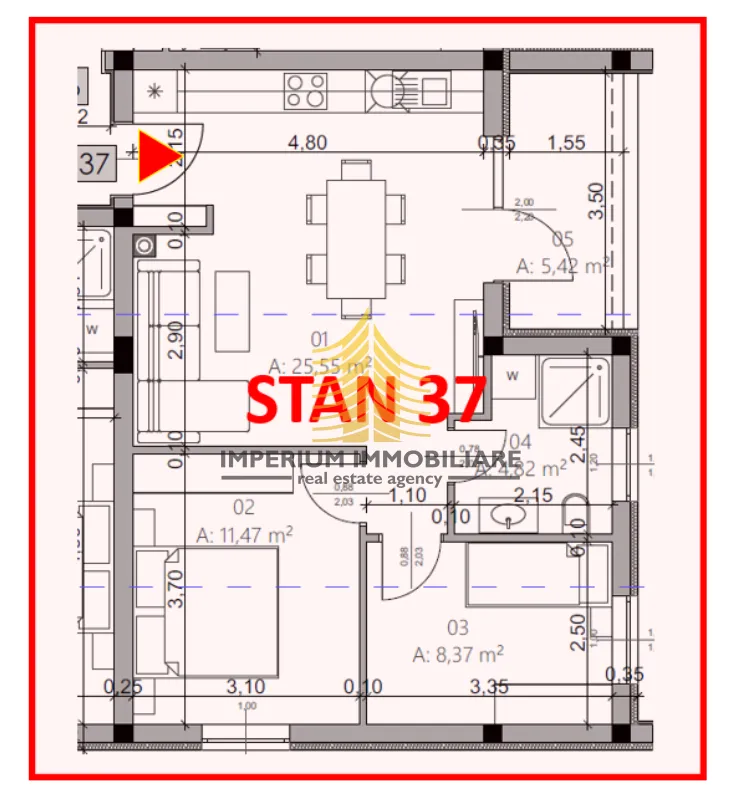 stan, prodaja, pula, monvidal, 55.63m2, 2,5-sobni (2s+db) - slika 4