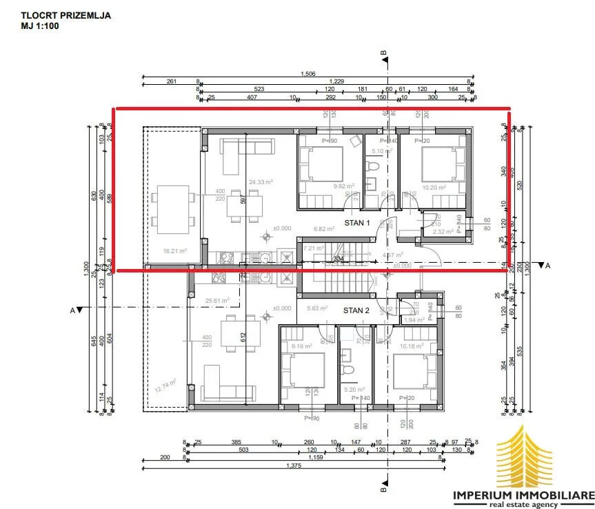 new construction: apartment s2, ground floor, povljana, 77.74m2 - slika 5
