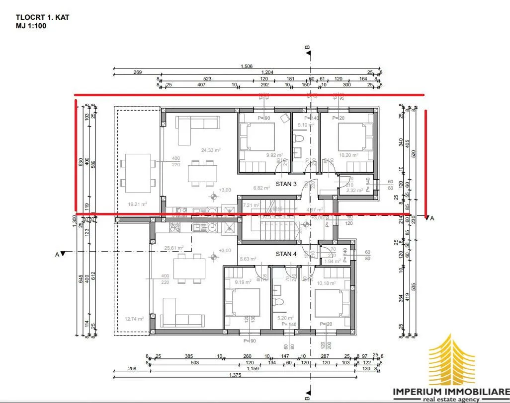new construction: apartment s3, 1st floor, povljana, 70 m2, croatia - slika 5
