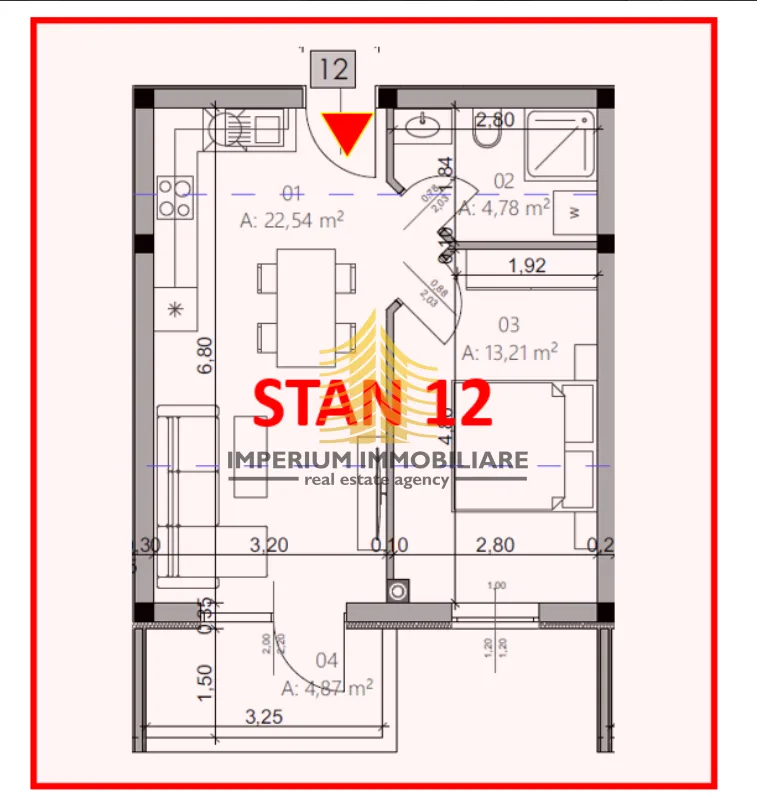 stan, prodaja, pula, monvidal, 45.4m2, 1,5-sobni (1s+db) - slika 4