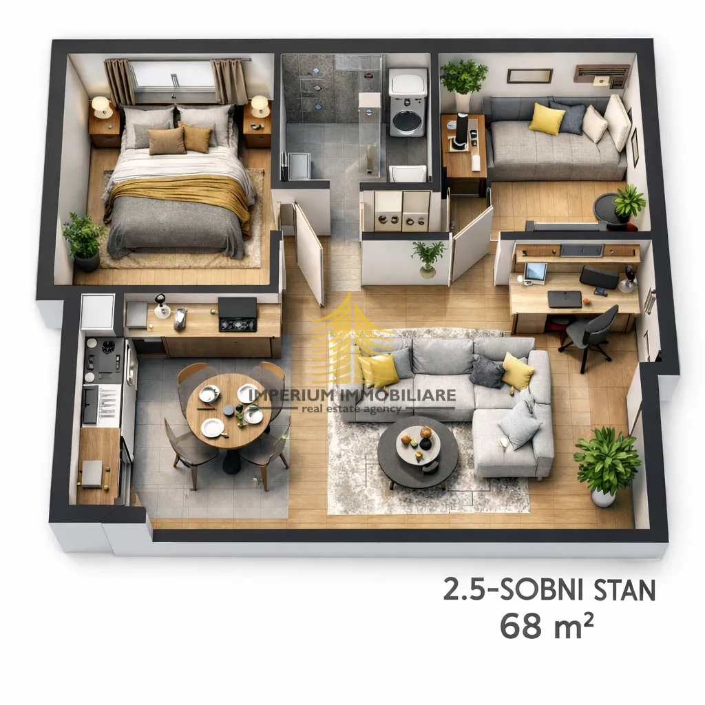 Stan, Prodaja, Črnomerec, Sveti Duh, 68m2, 2,5-sobni (2S+DB) - Zagreb