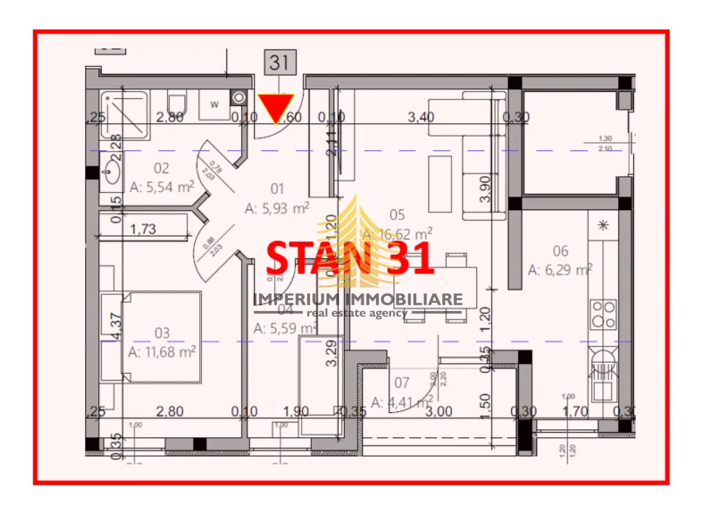 stan, prodaja, pula, monvidal, 56.06m2, 2,5-sobni (2s+db) - slika 4