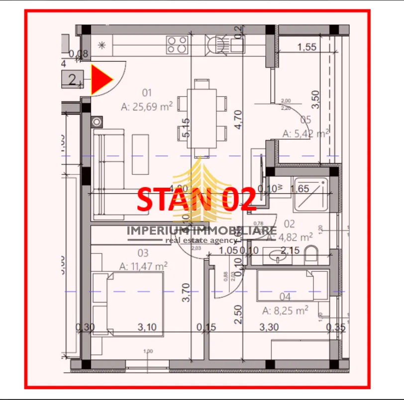stan, prodaja, pula, monvidal, 54.3m2, 2,5-sobni (2s+db) - slika 3