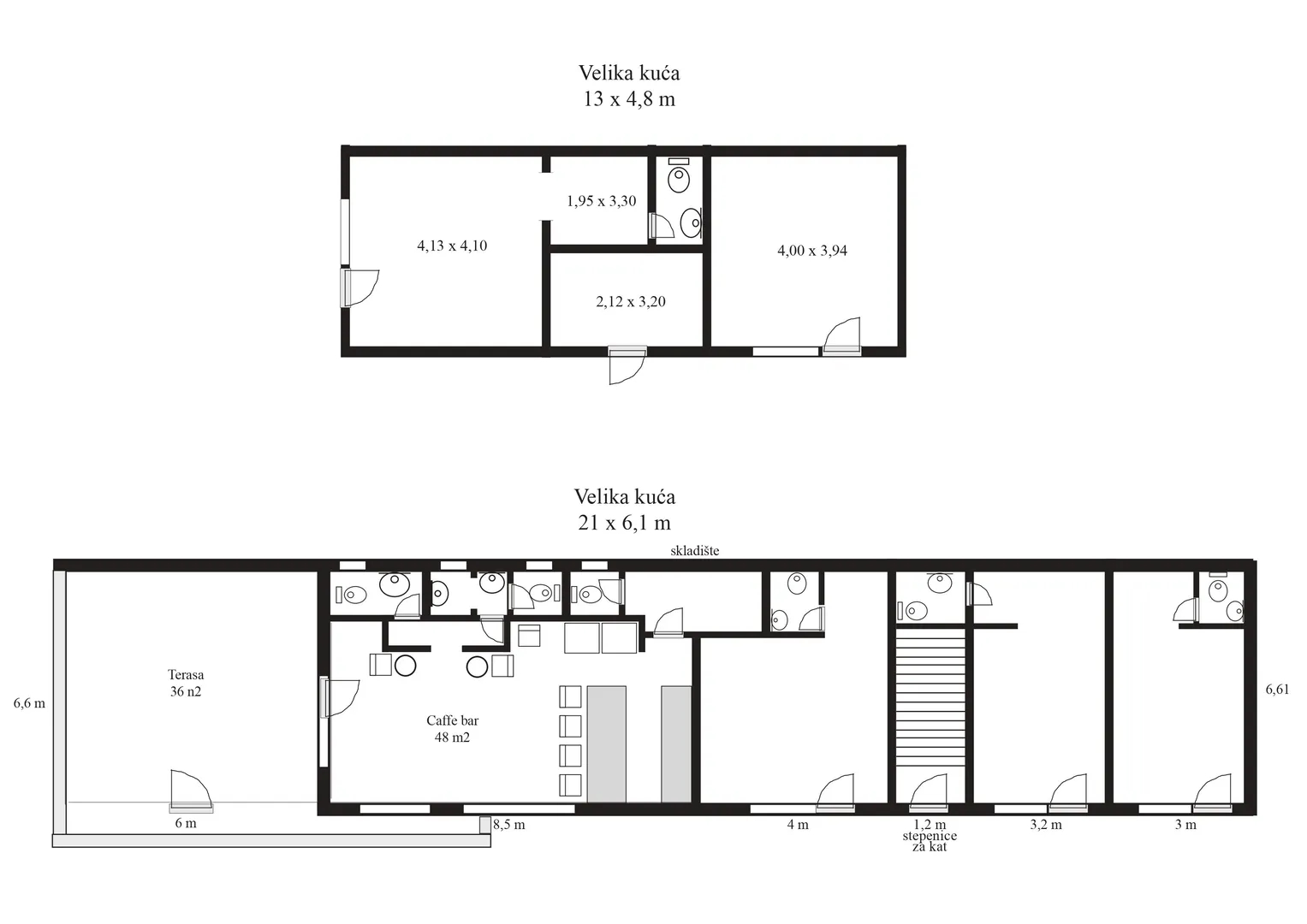 poslovna zgrada i kuća: dugo selo - centar (130 m2) - (60m2) - slika 1