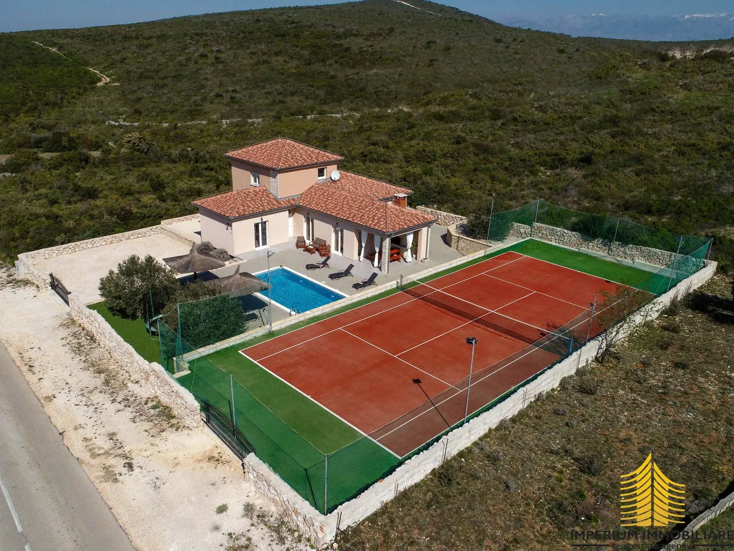 Luxury villa with swimming pool and tennis court, Debeljak, Croatia - Debeljak, Sukošan