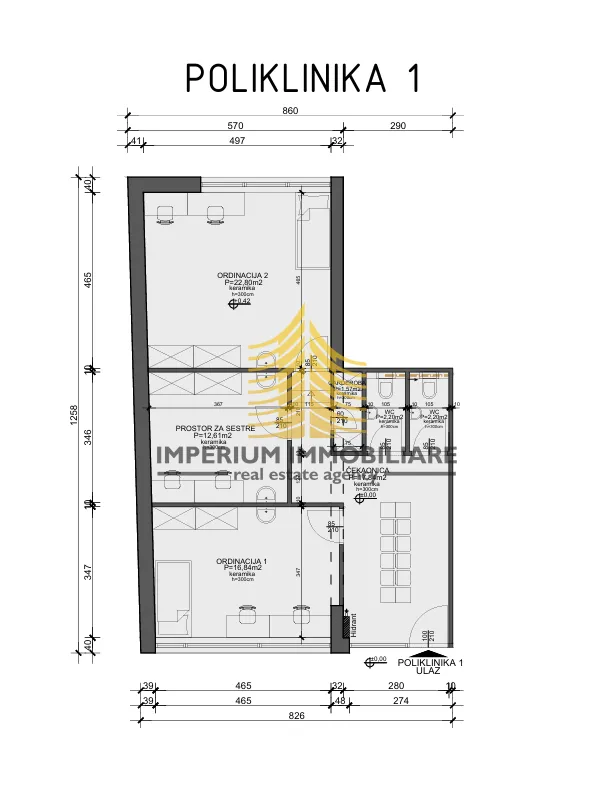 Poslovni prostor, Najam, Trešnjevka - Sjever, Trešnjevka, 80m2, Ordinacija - Zagreb