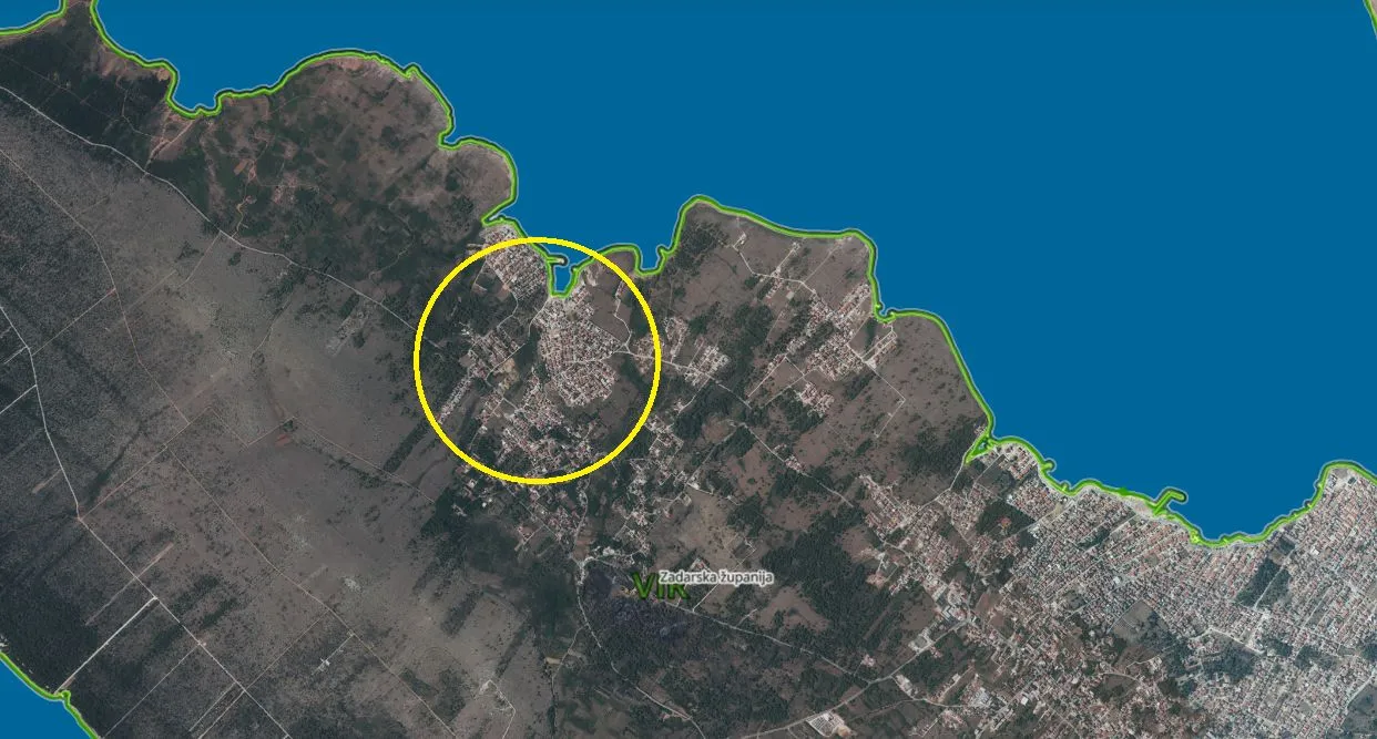 Building plot, view, Vir, 765 m2, Croatia