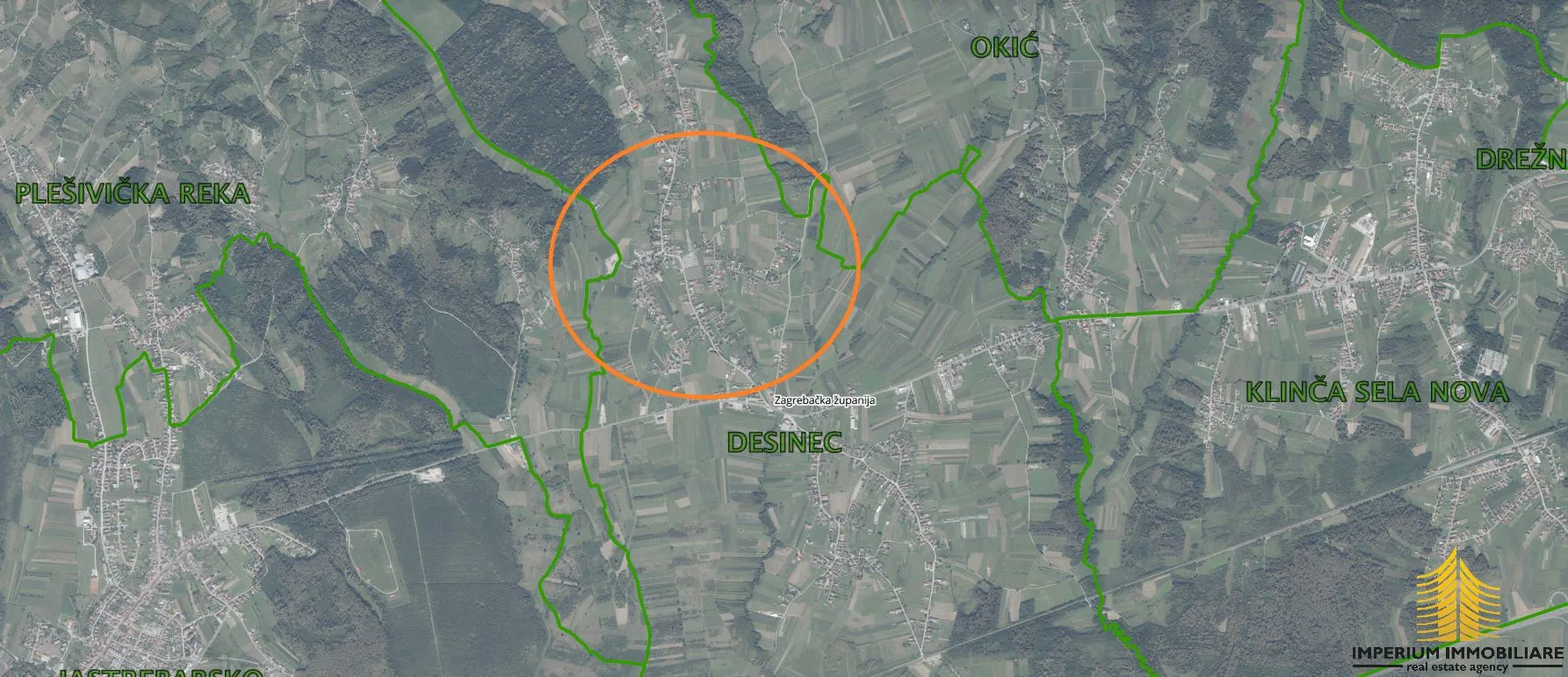 Građevinsko zemljište Gornji Desinec, 1822 m2 - Prhoć, Jastrebarsko