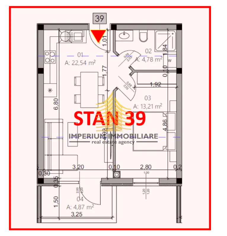 stan, prodaja, pula, monvidal, 45.4m2, 1,5-sobni (1s+db) - slika 4
