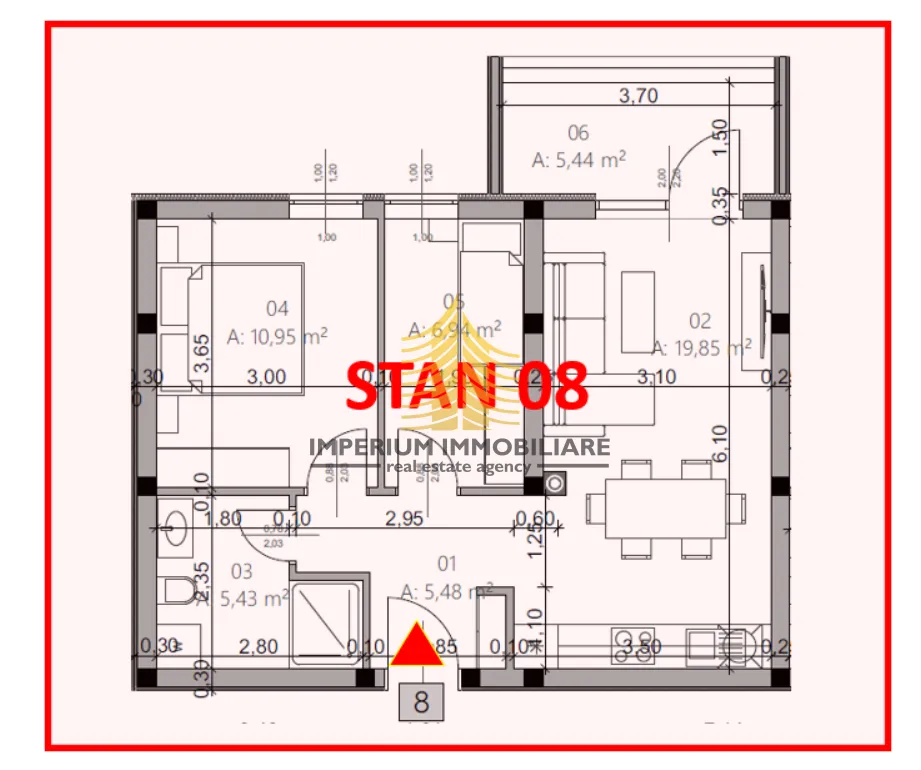 stan, prodaja, pula, monvidal, 54.09m2, 2-sobni - slika 4