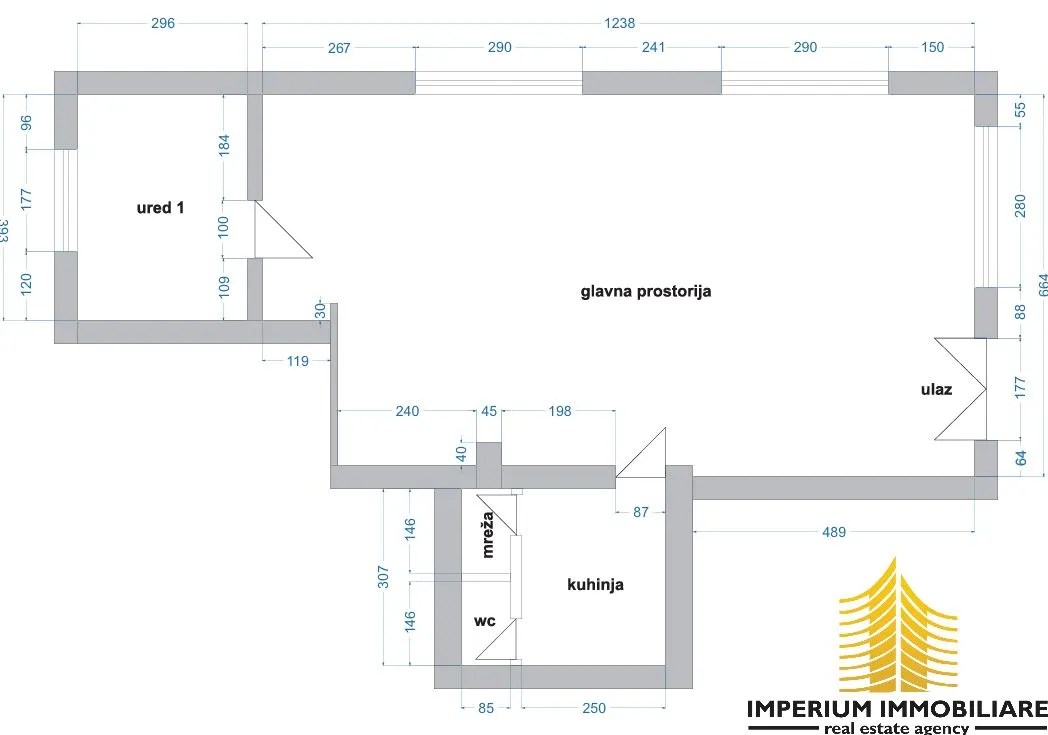 iznajmljuje se poslovni prostor na glavnoj prometnici u dugom selu (110 m2) - slika 2