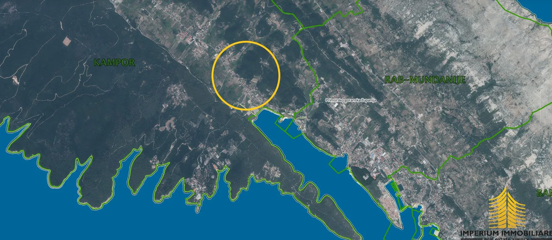 Rab - Kampor: Građevinsko zemljište 2860m2 - Kampor, Rab