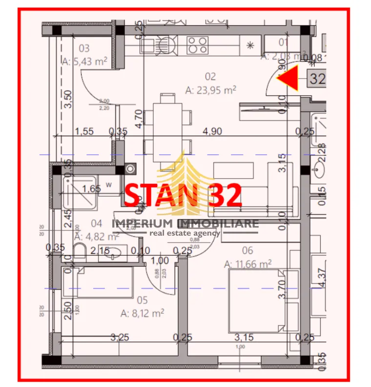 stan, prodaja, pula, monvidal, 56.01m2, 2,5-sobni (2s+db) - slika 4