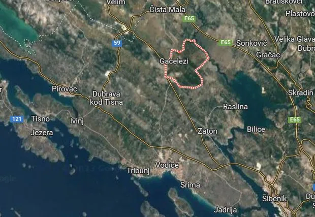 Building plot, Vodice, 1100 m2, Croatia - Gaćelezi, Vodice