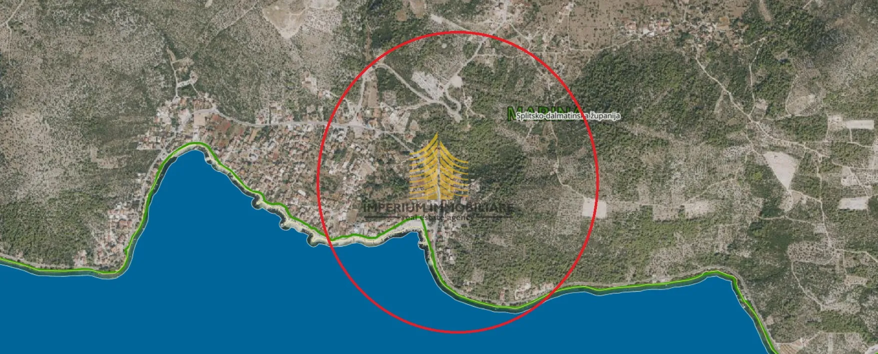 Zemljište, Prodaja, Poljica, 1360m2, Građevinsko - Poljica, Marina