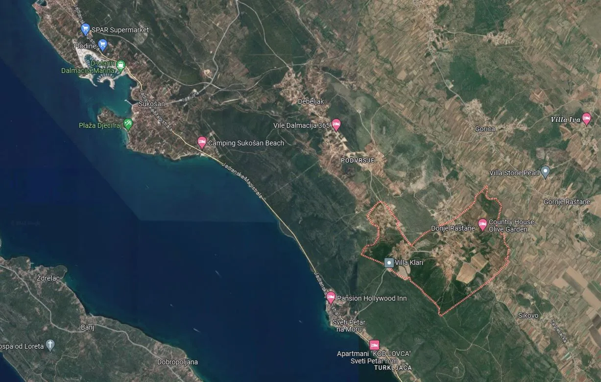 agricultural land, zadar, raštane donje, 2416 m2, 3.5 km from the sea - slika 1