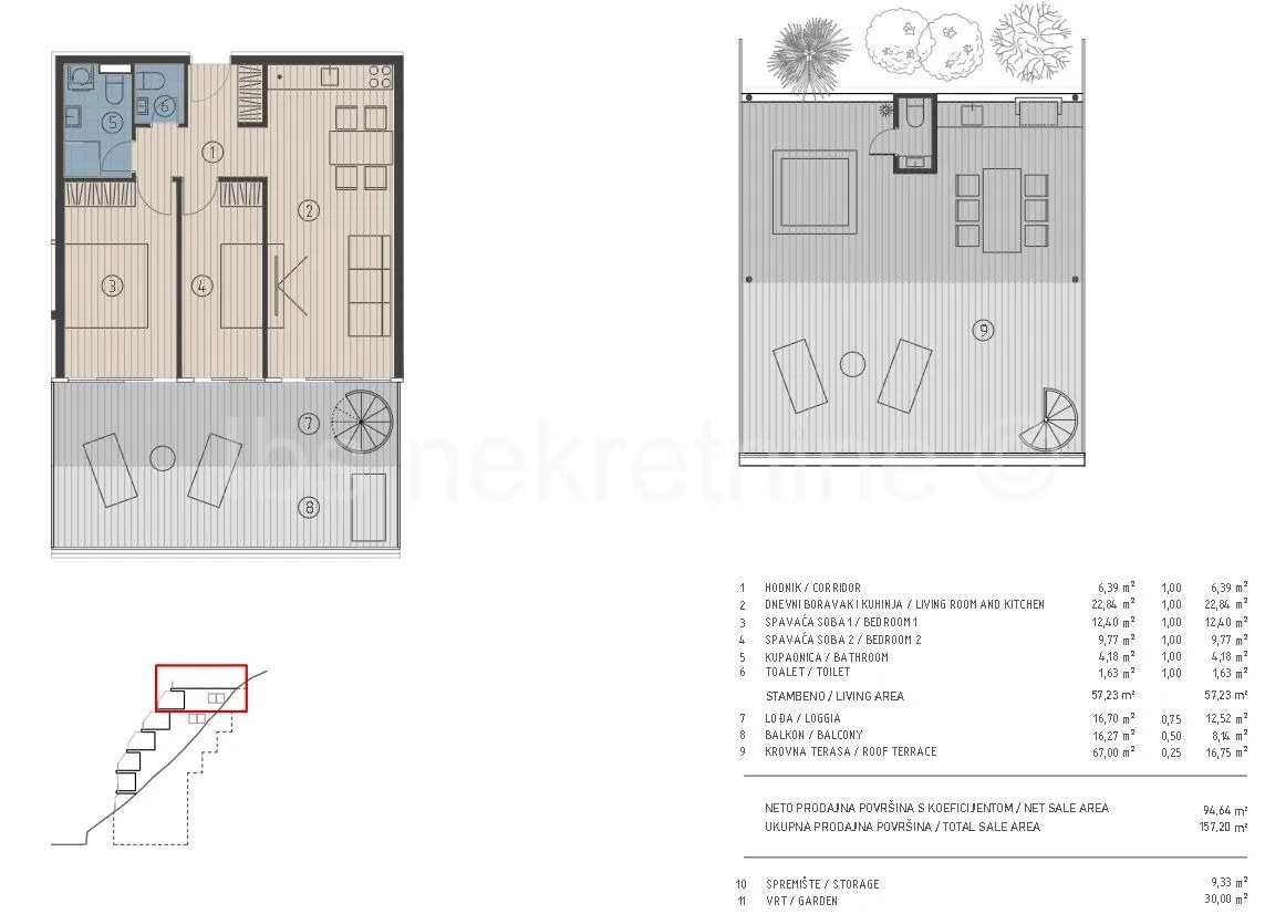 penthouse prvi red do mora, jesenice - slika 5