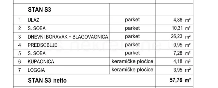 stan prodaja kaštel novi 57.76 m2 - slika 2