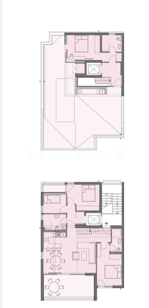 dvoetažni stan s privatnom krovnom terasom i bazenom - 143 m2, okrug - slika 4