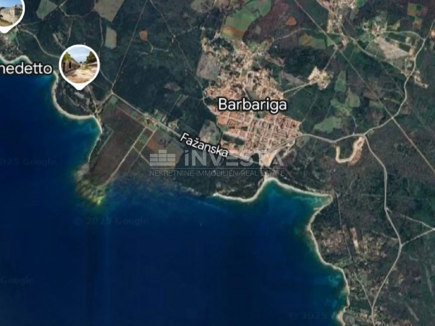 barbariga, zemljište s građevinskom dozvolom, pogled more - slika 9