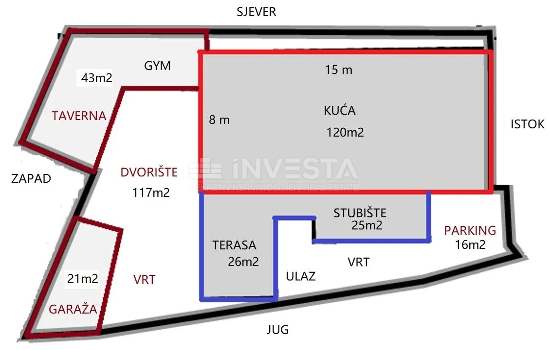 ližnjan centar, kuća s tri stana, konobom i garažom - povoljno! - slika 41